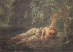 Eugene Delacroix The Death of Ophelia (mk05) France oil painting art
